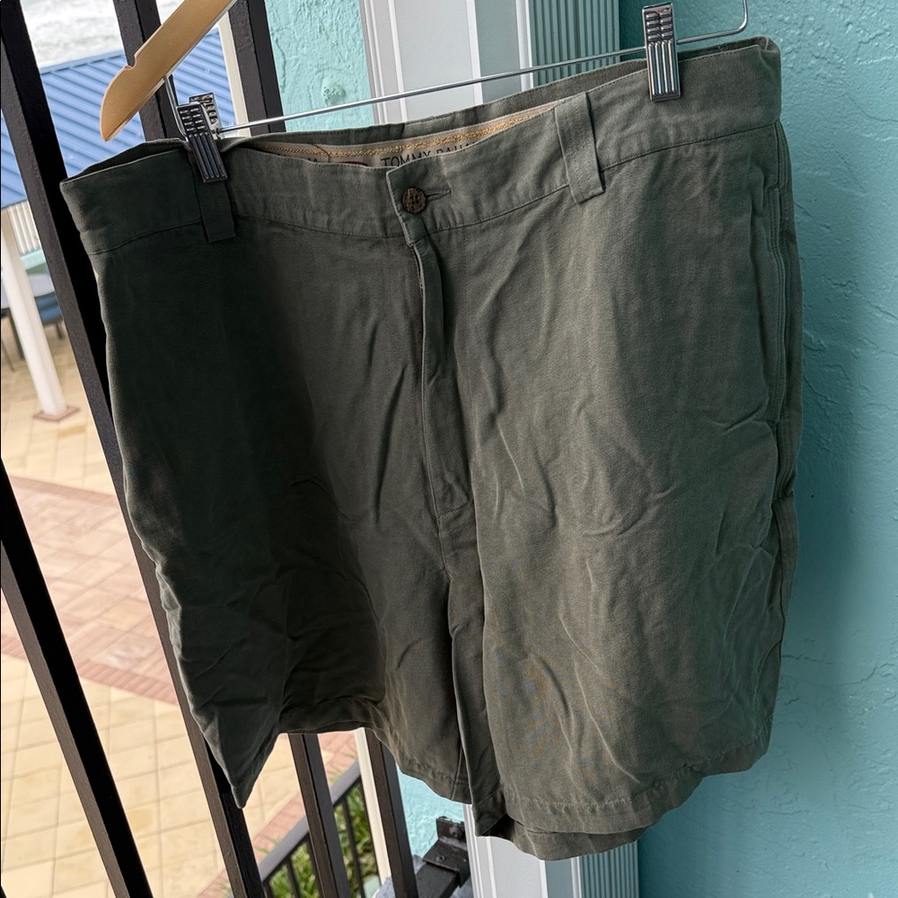 Tommy Bahama Relax silk Olive Green Flat Front Shorts